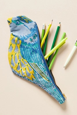 East End Press Bird Pencil Pouch | Anthropologie (US)