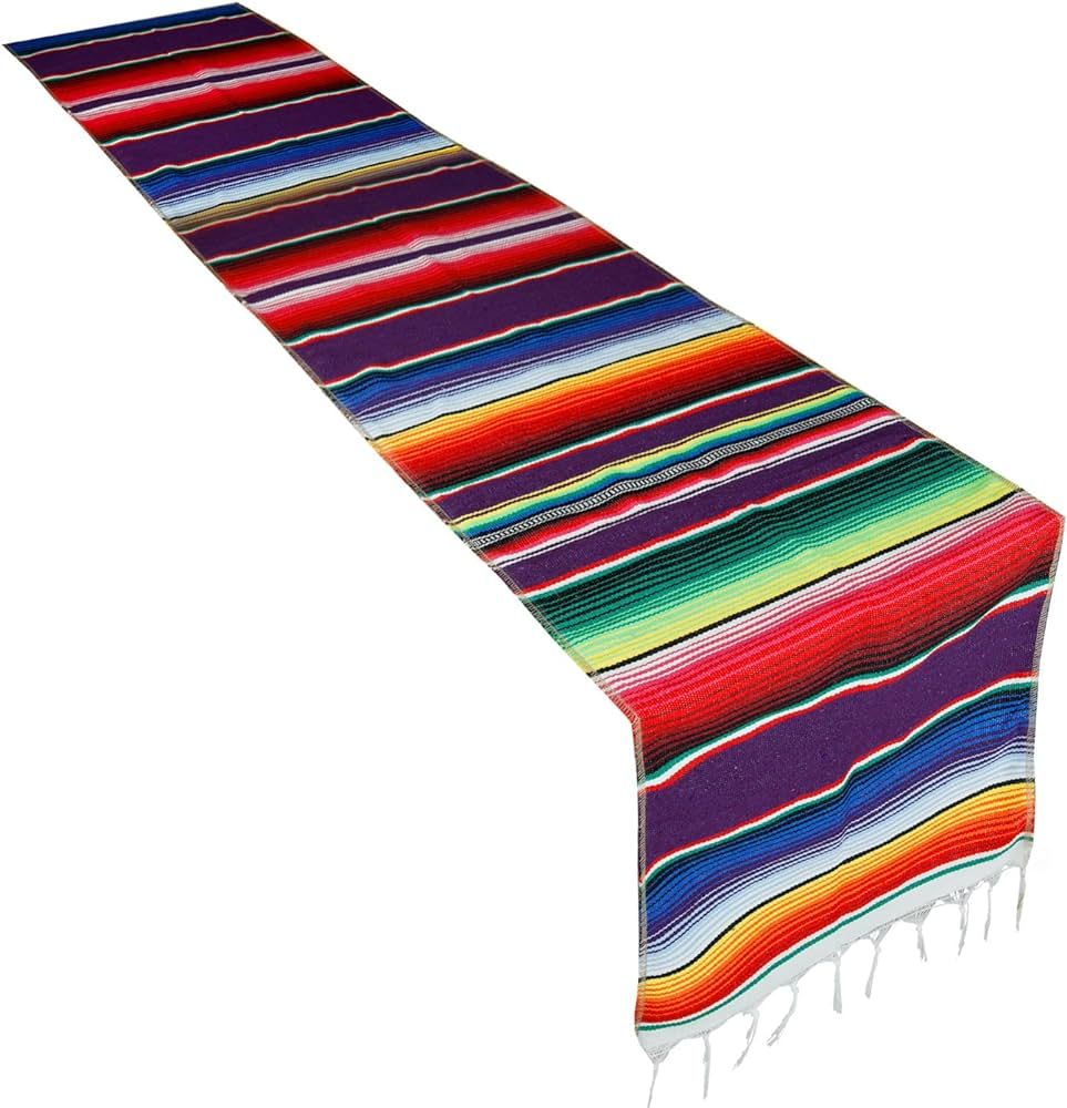 CRJHNS Table Runner Mexican Handwoven Cotton Serape for Party Wedding and Home Decorations,14x84 ... | Amazon (US)