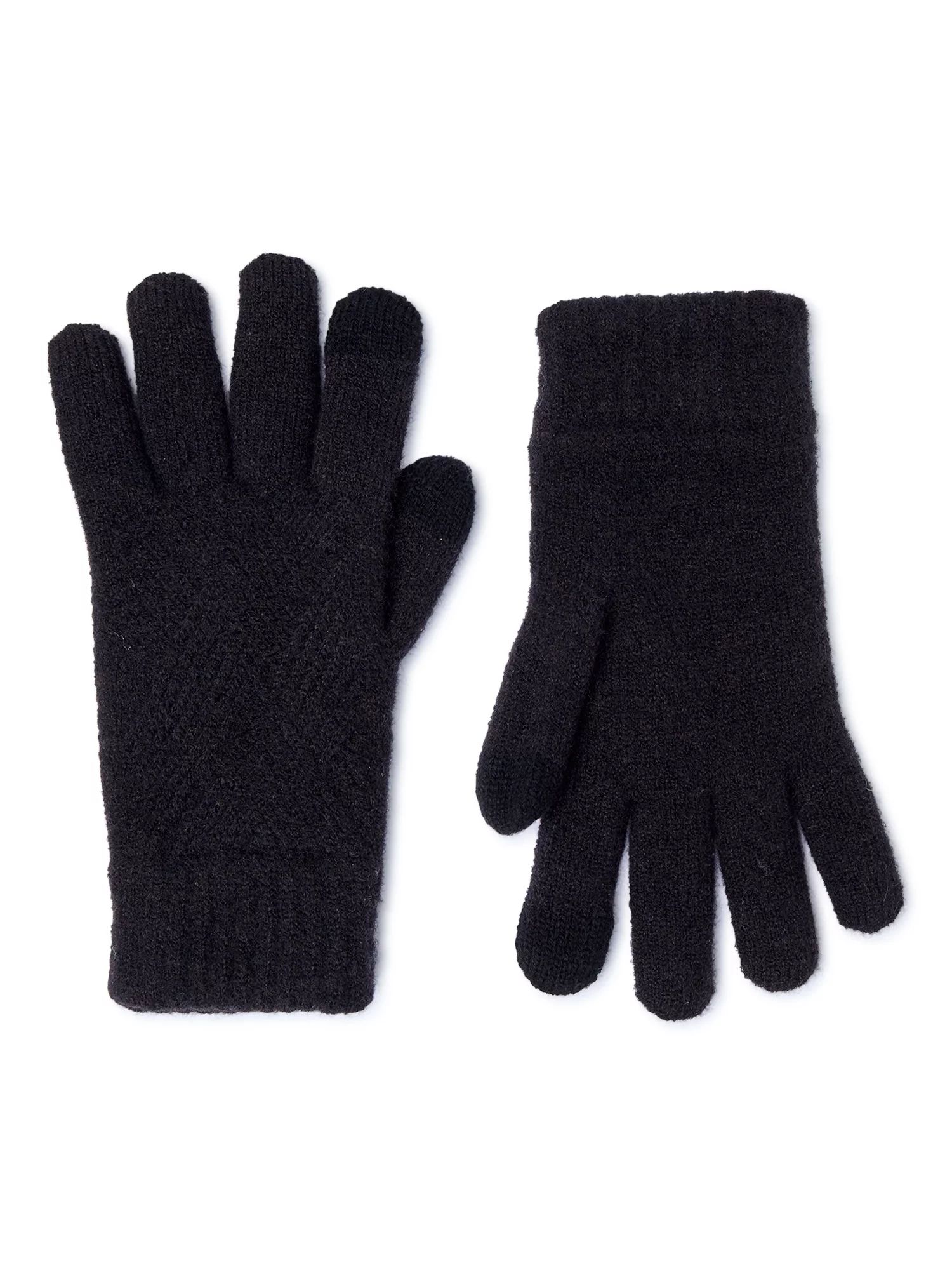 Time and Tru Women's Cable Knit Touch Gloves - Walmart.com | Walmart (US)