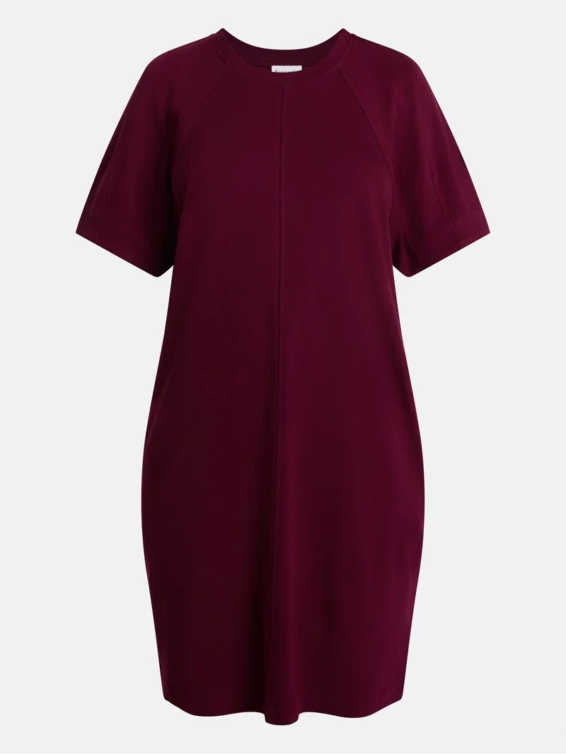 Scenario Women's and Women's Plus Mini Dress with Short Raglan Sleeves, Sizes XS-4X | Walmart (US)