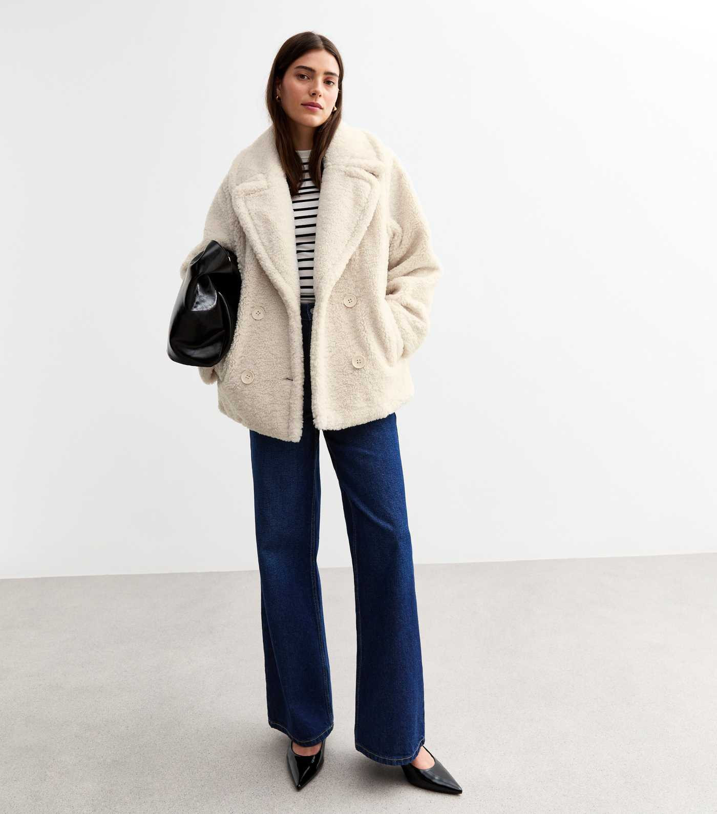 Off White Short Borg Coat
						
						Add to Saved Items
						Remove from Saved Items | New Look (UK)