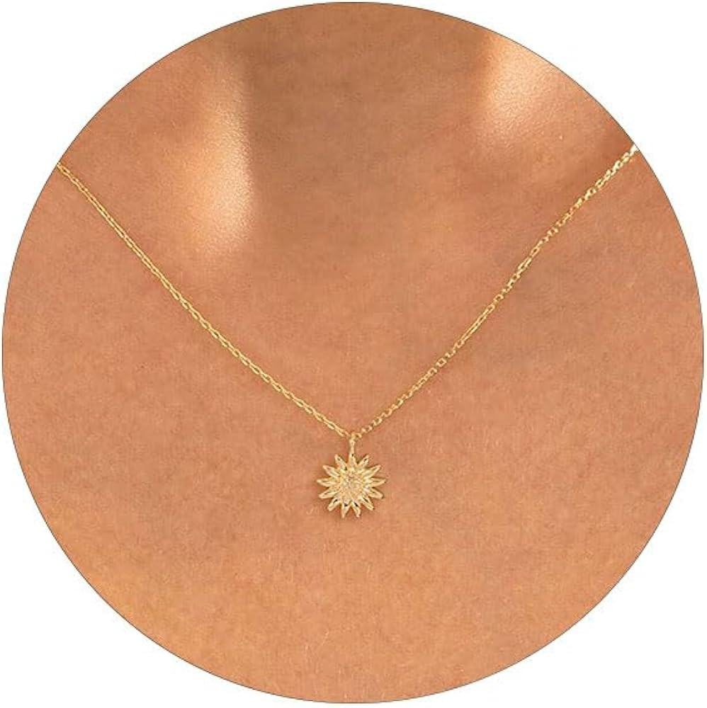 HANLI 14K Gold Plated Necklaces for Women - Dainty Butterfly, Star of David, Moon and Star, Sun, ... | Amazon (US)