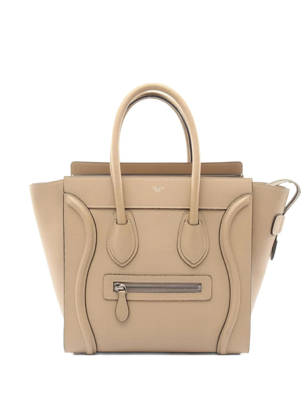 Celine Pre-Owned micro Luggage leather tote bag - Neutrals | Farfetch Global