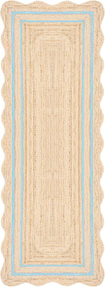 WEAVER'S LOOM Scalloped Jute Rug, Small Farmhouse Entry Rug, Handwoven Natural Jute Doormat for R... | Amazon (US)