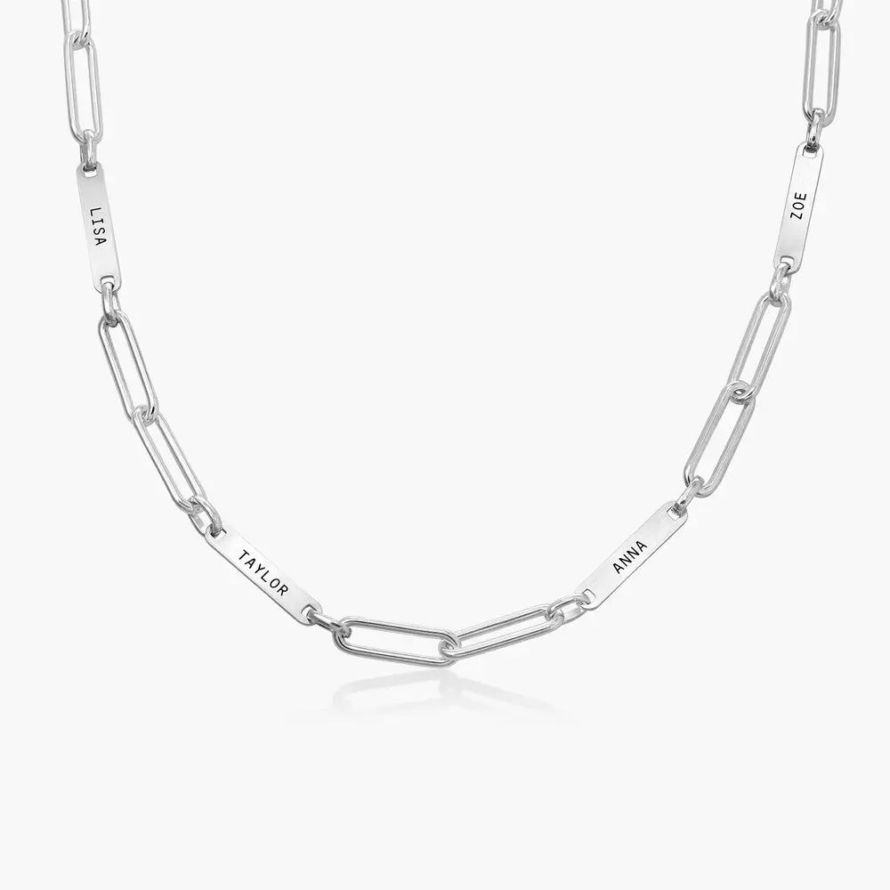Ivy Name Paperclip Chain Necklace - Sterling Silver | Oak & Luna (US)