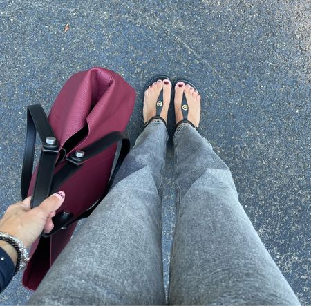 Matching my toe nails to my bag 😝 

#LTKover40 #LTKshoecrush #LTKSeasonal