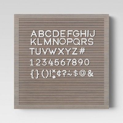 14&#34;x 14&#34;  Wood Letterboard Gray - Threshold&#8482; | Target