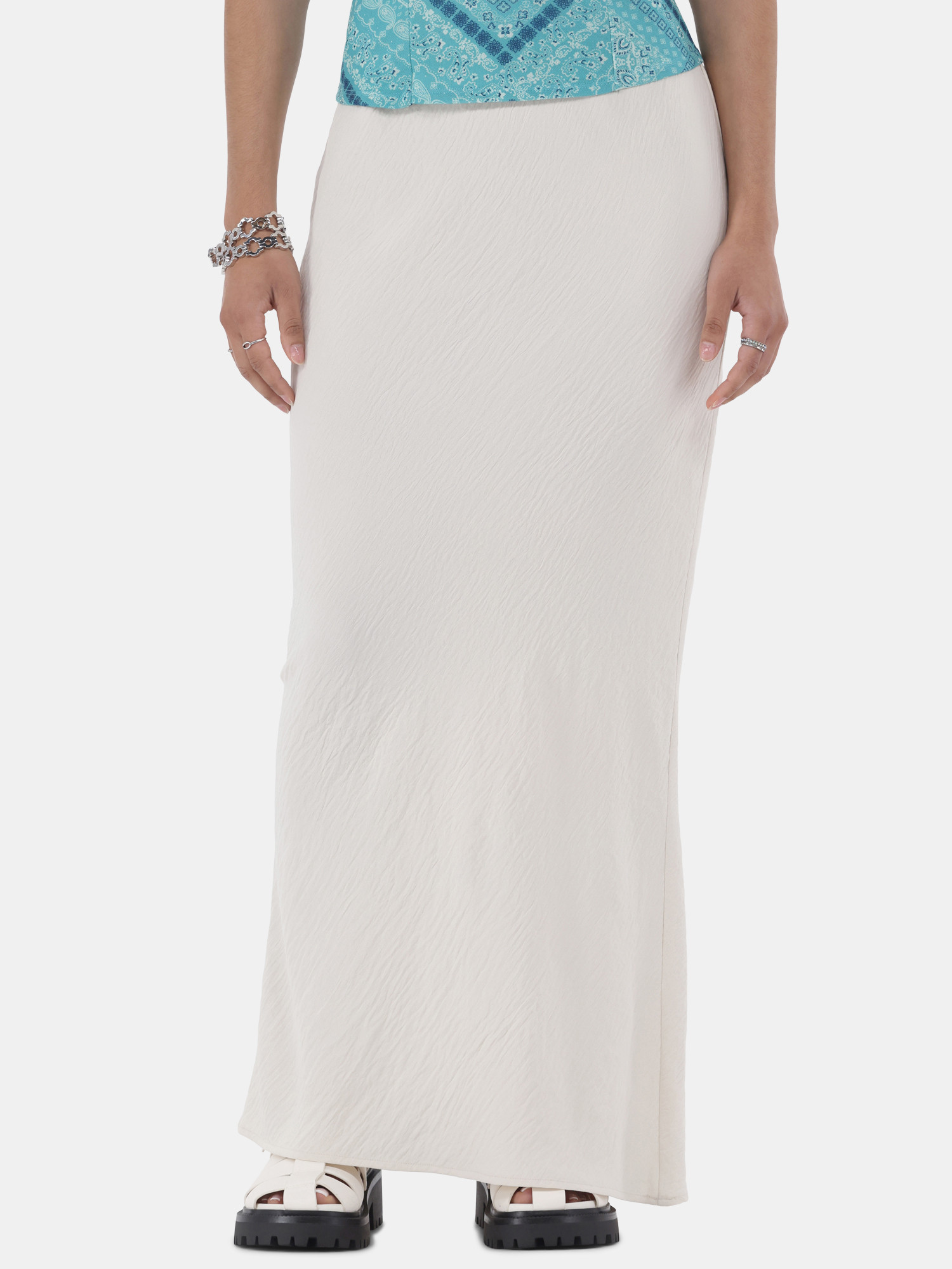 No Boundaries Slip Drawstring Maxi Skirt, Women's | Walmart (US)