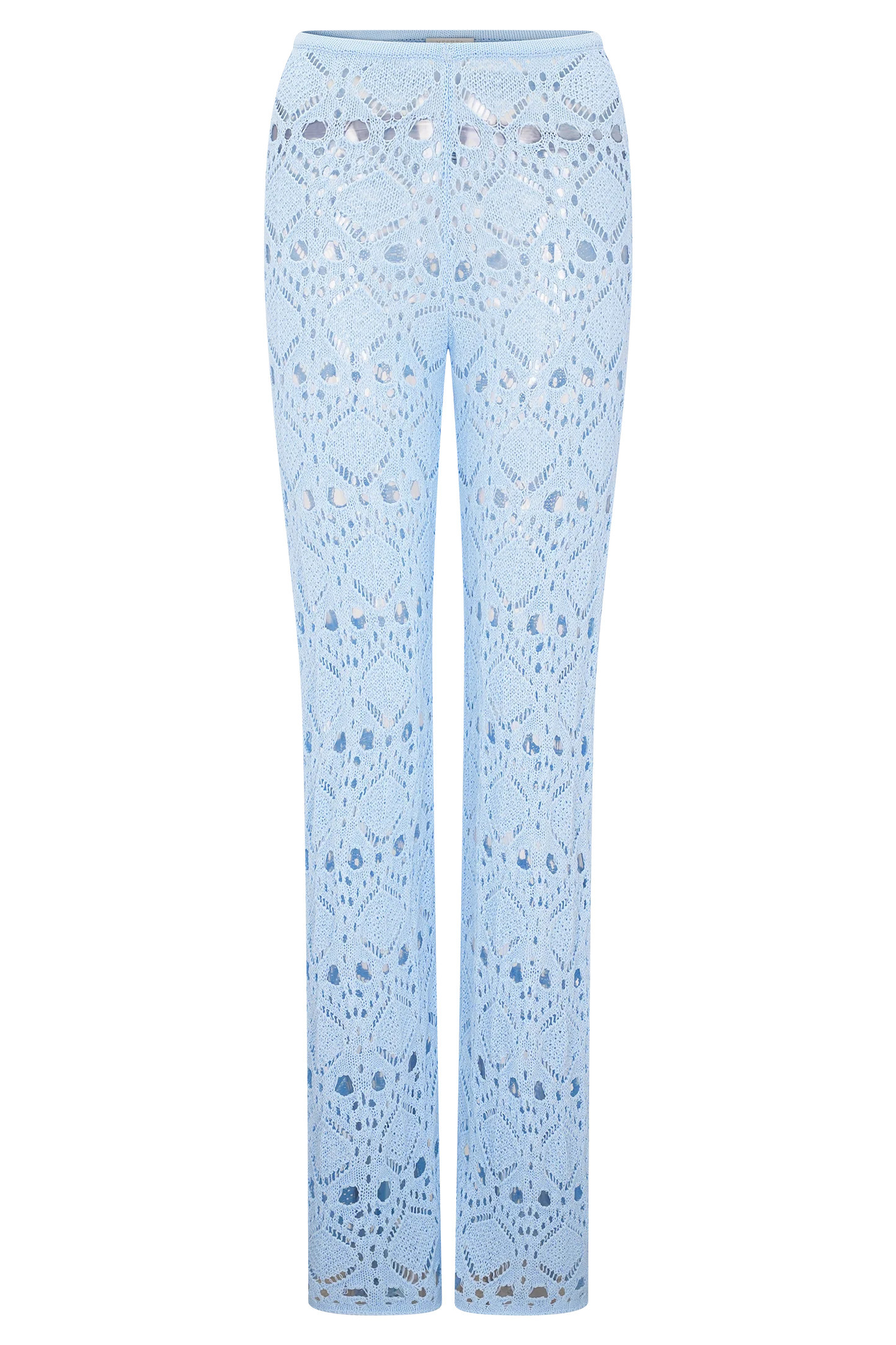 Trena Crochet Knit Pants - Sky Blue | Meshki UK