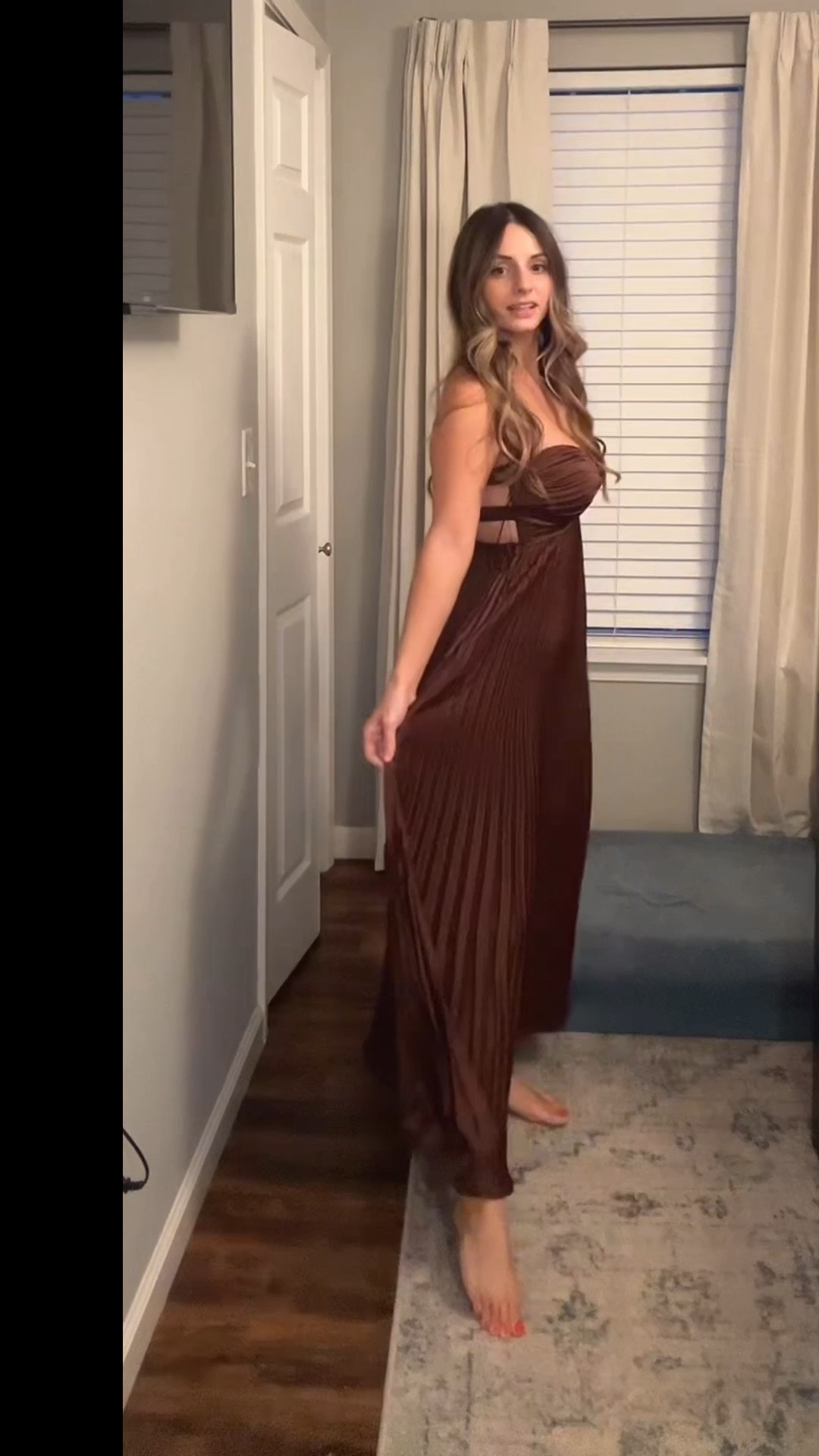 This is the dress I’ll be wearing for my engagement photos! (Plus one that didn’t make the cut.) It would be perfect for any fall event. This color is stunning 🤎 

#LTKSeasonal #LTKWedding #LTKFindsUnder100