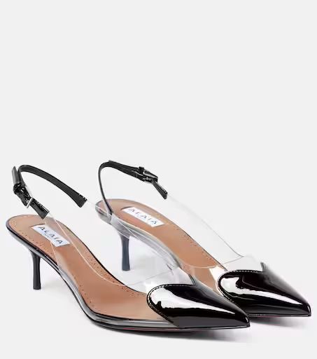 Cœur leather-trimmed PVC pumps | Mytheresa (UK)