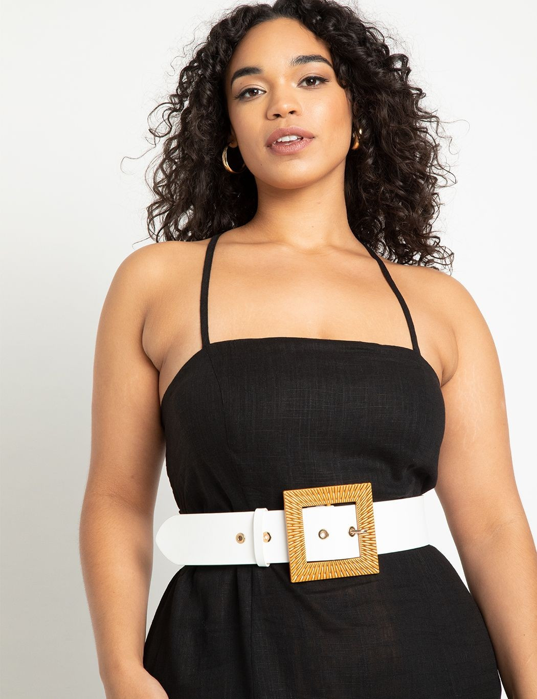 Melissa Mercedes x ELOQUII Oversized Buckle Belt With Elastic Back | Women's Plus Size Belts  | E... | Eloquii