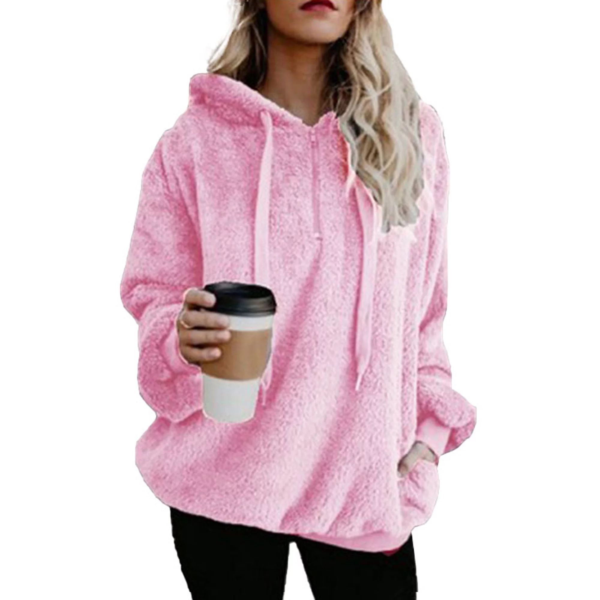 Sexy Dance Plus Size Hoodie Sweater For Women Casual Loose Long Sleeve Pullover Sweashirt V Neck ... | Walmart (US)