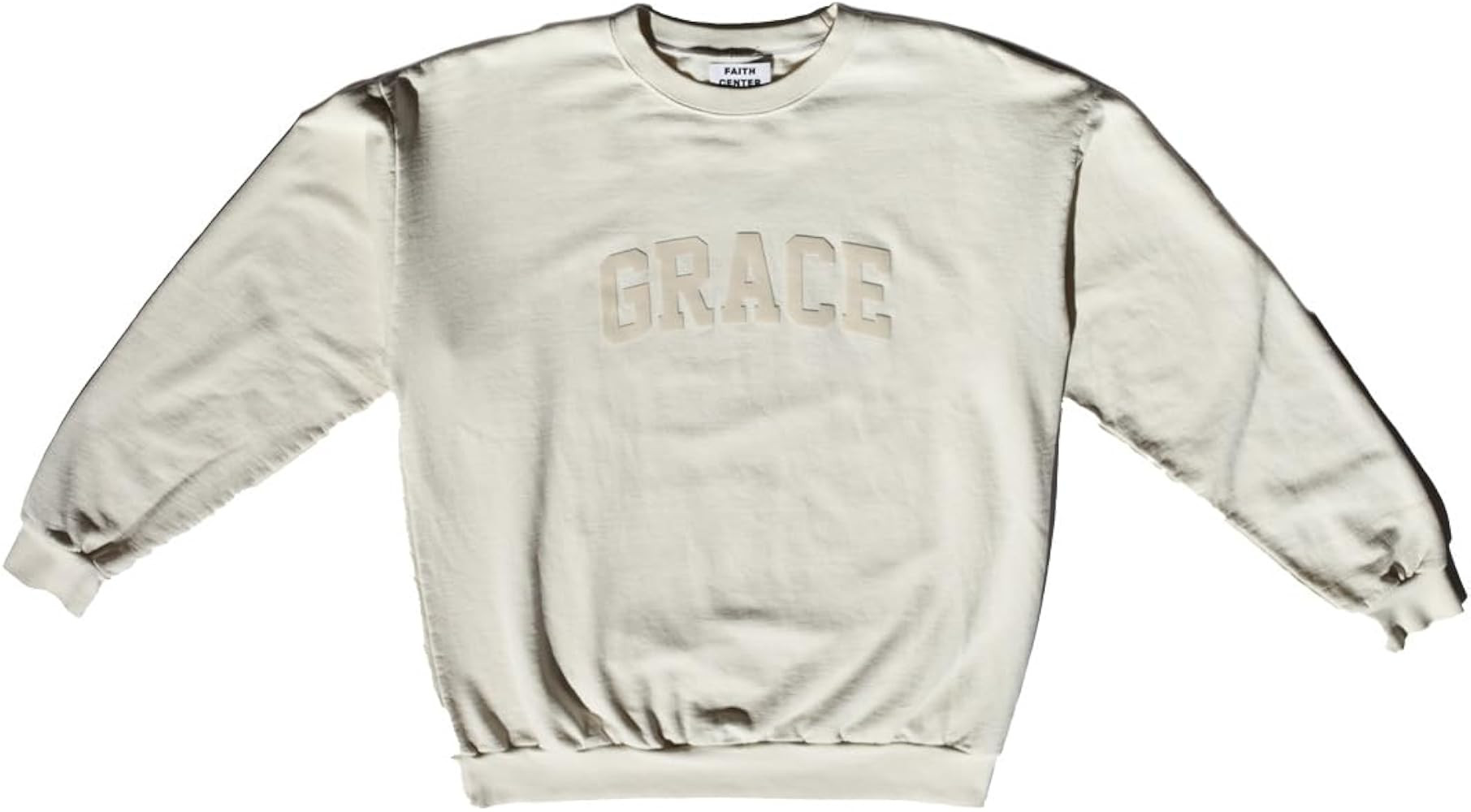 Grace Crew Neck Sweatshirt - 11oz French Terry Fleece - Creme Pigment Dyed | Amazon (US)