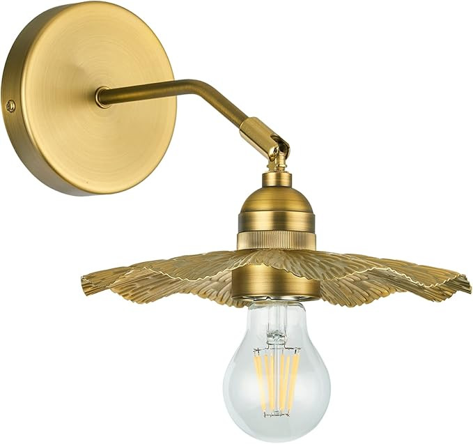 PASSICA DECOR 2 Pack 180 Degree Adjustable Vintage Metal Wall Sconce with Antique Brass Finished,... | Amazon (US)