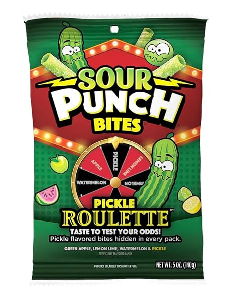Sour Punch Bites Pickle Roulette, 5 Oz Bag | Amazon (US)