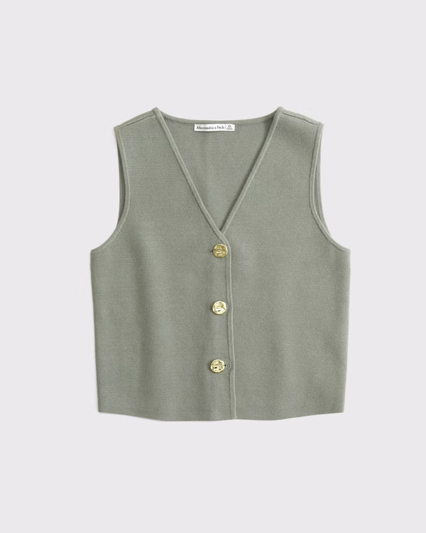 LuxeLoft V-Neck Vest | Abercrombie & Fitch (US)