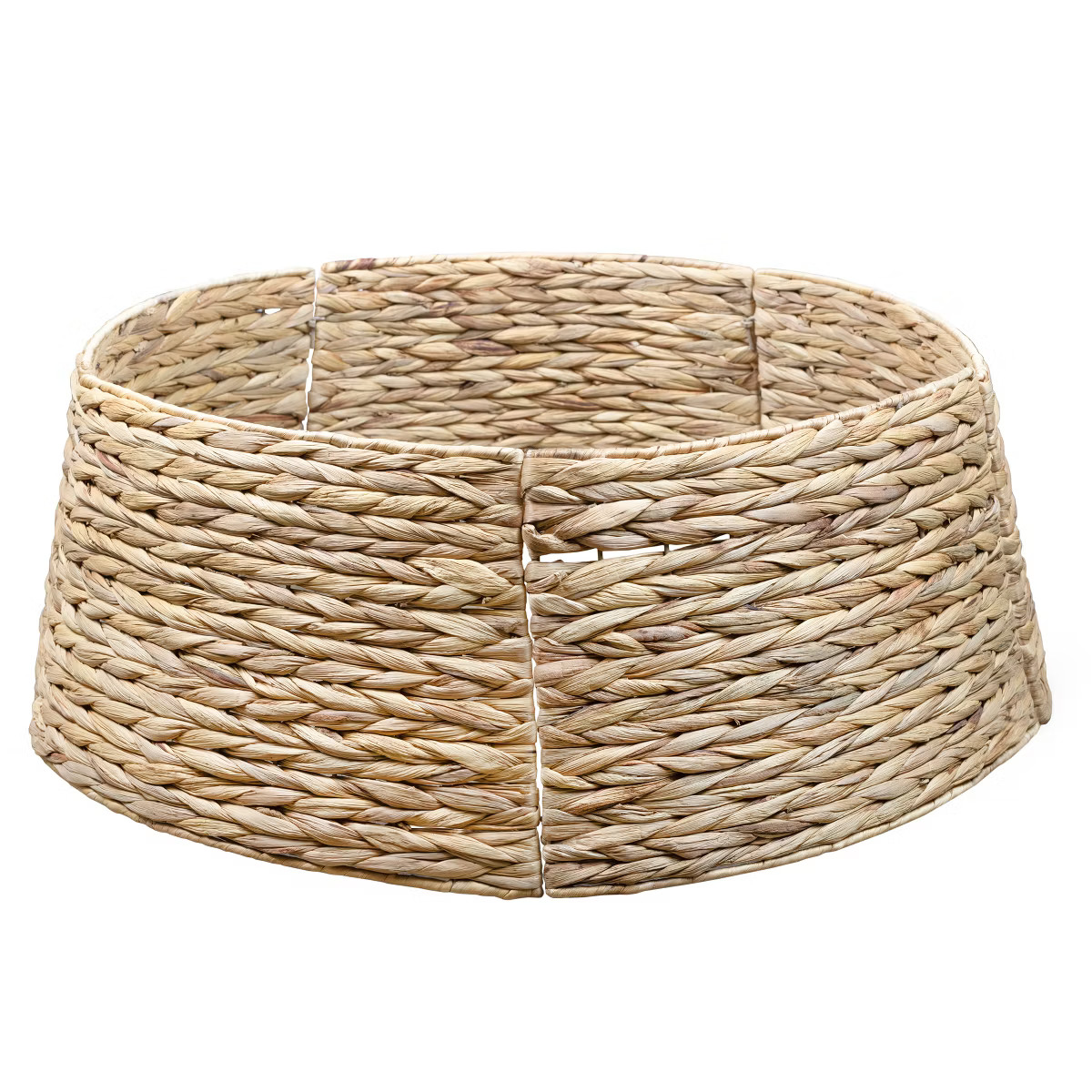 AuldHome Design 28" Woven Hyacinth Christmas Tree Collar, Rustic Farmhouse Tree Skirt | Target