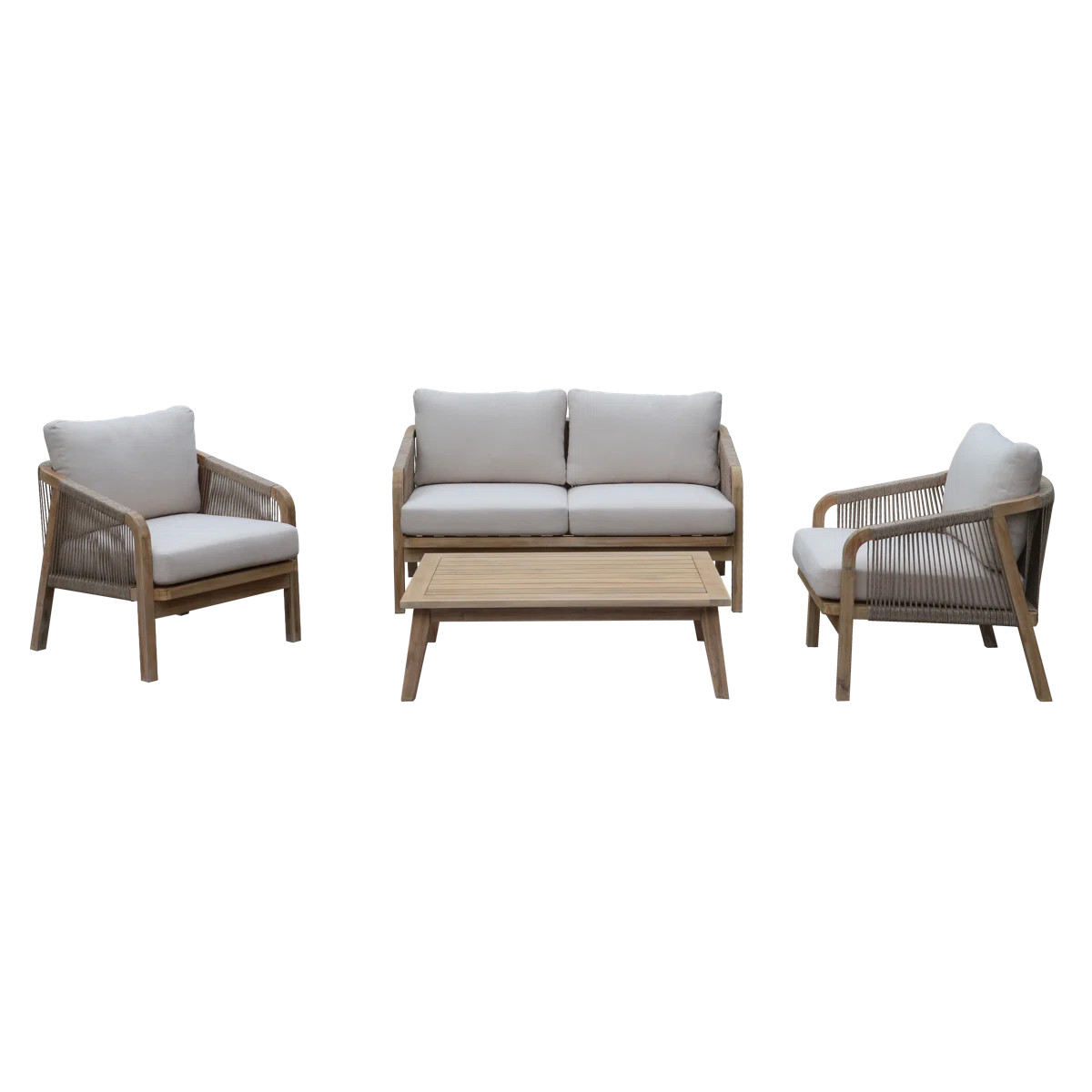 Naila Acacia 4 - Person Patio Conversation Sets with Cushions | Joss & Main