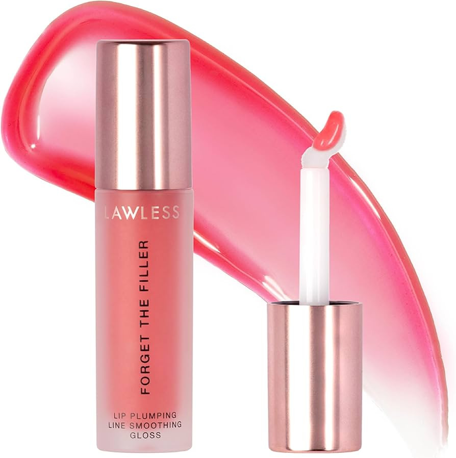 Lawless Forget the Filler Lip Plumping Line Smoothing Gloss - Cherry Vanilla - Premium Volumizing... | Amazon (US)