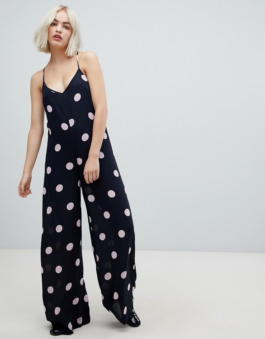 Pepe Jeans Cora polka dot jumpsuit-Navy | ASOS (Global)