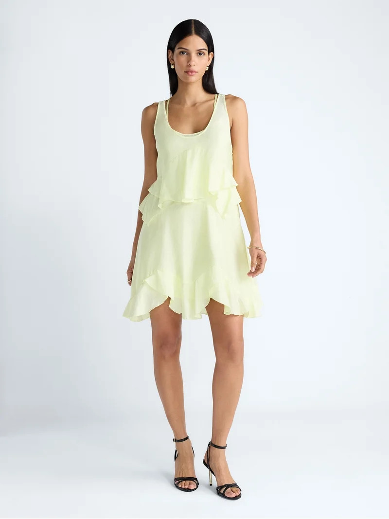 Devil Wears Prada Scoop Collection Women’s and Women's Plus Mini Ruffle Tank Dress, Sizes XS-4X | Walmart (US)