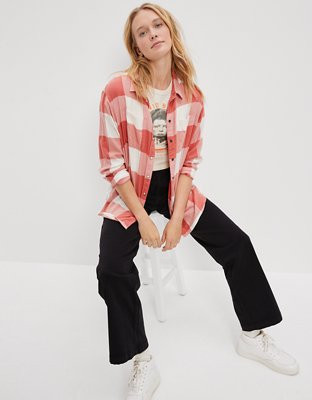 AE Oversized Flannel Shirt | American Eagle Outfitters (US & CA)