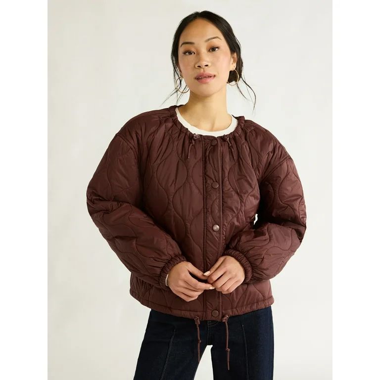 Free Assembly Women's Quilted Parachute Jacket, XS-XXL | Walmart (US)