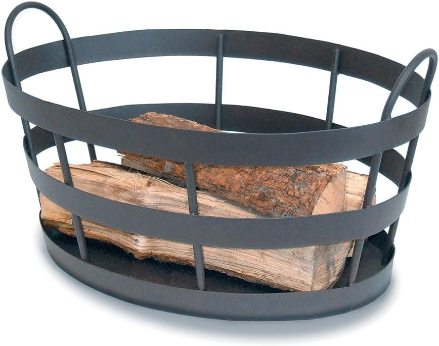 Minuteman International Shaker, Graphite Firewood Log Basket Bin Holder, 4 Units | Amazon (US)
