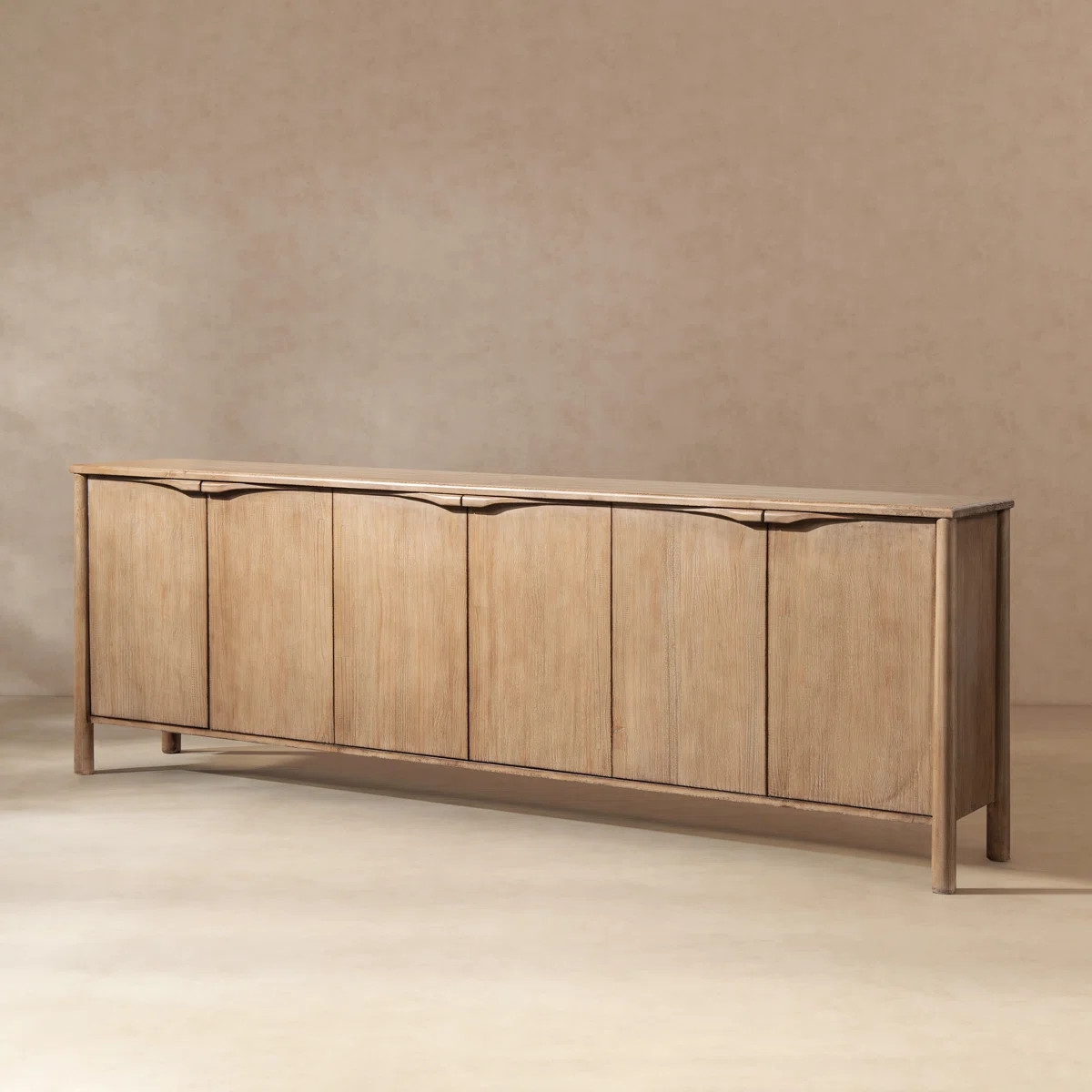 Nolan 108" Extra Long 6-Door Cabinet Reclaimed Wood Sideboard | Wayfair North America