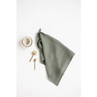Linen Tea Towels - Set Of 2, Flax Towel, Linen Kitchen Dish Towels, Dark Green Towel, Handmade Towel | Etsy (US)