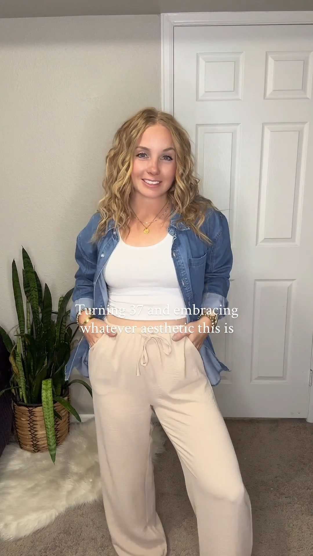 Casual outtfit idea from amazon — white tank tops, denim button down shirt, lightweight pants, and sandals 







Amazon outfits every outfit inspo, outfit ideas, casual outfits amazon, amazon outfits every day, spring outfits 2026, summer outfits

#LTKPetite #LTKmomlife #LTKootd