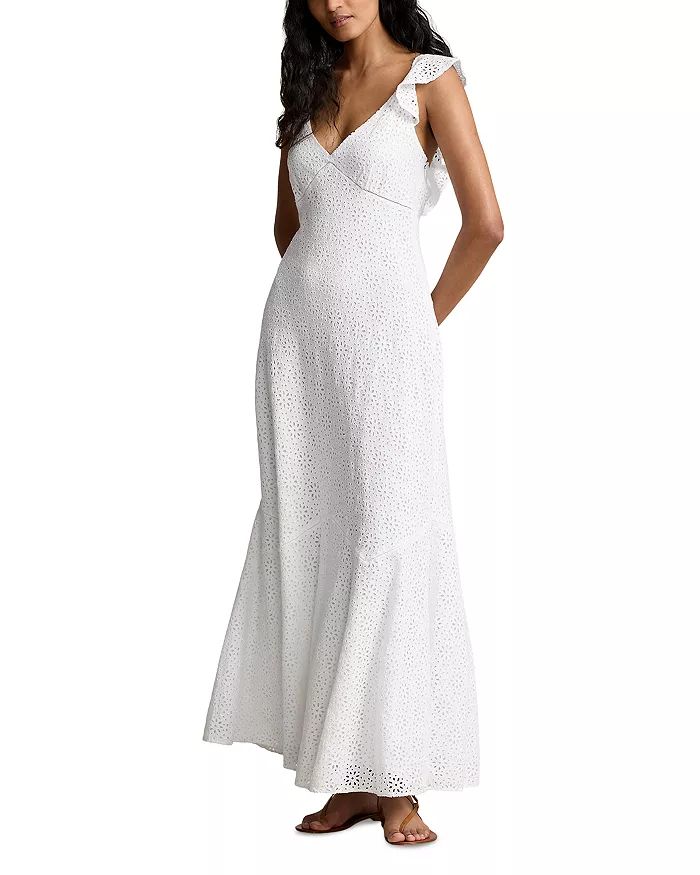 Linen Eyelet Maxi Dress | Bloomingdale's (US)