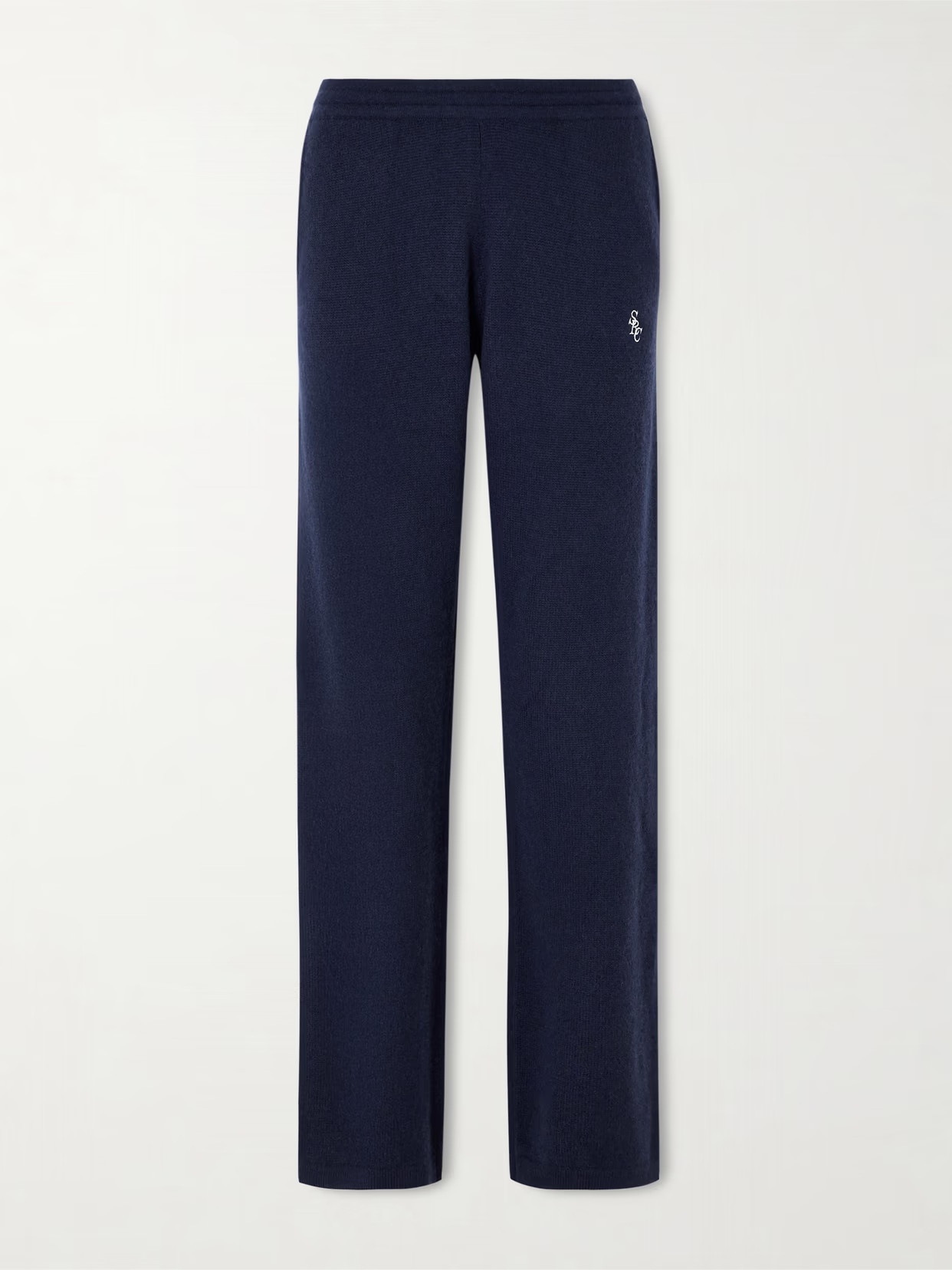 Sporty & Rich - Embroidered Cashmere And Wool-blend Track Pants - Blue | NET-A-PORTER (US)