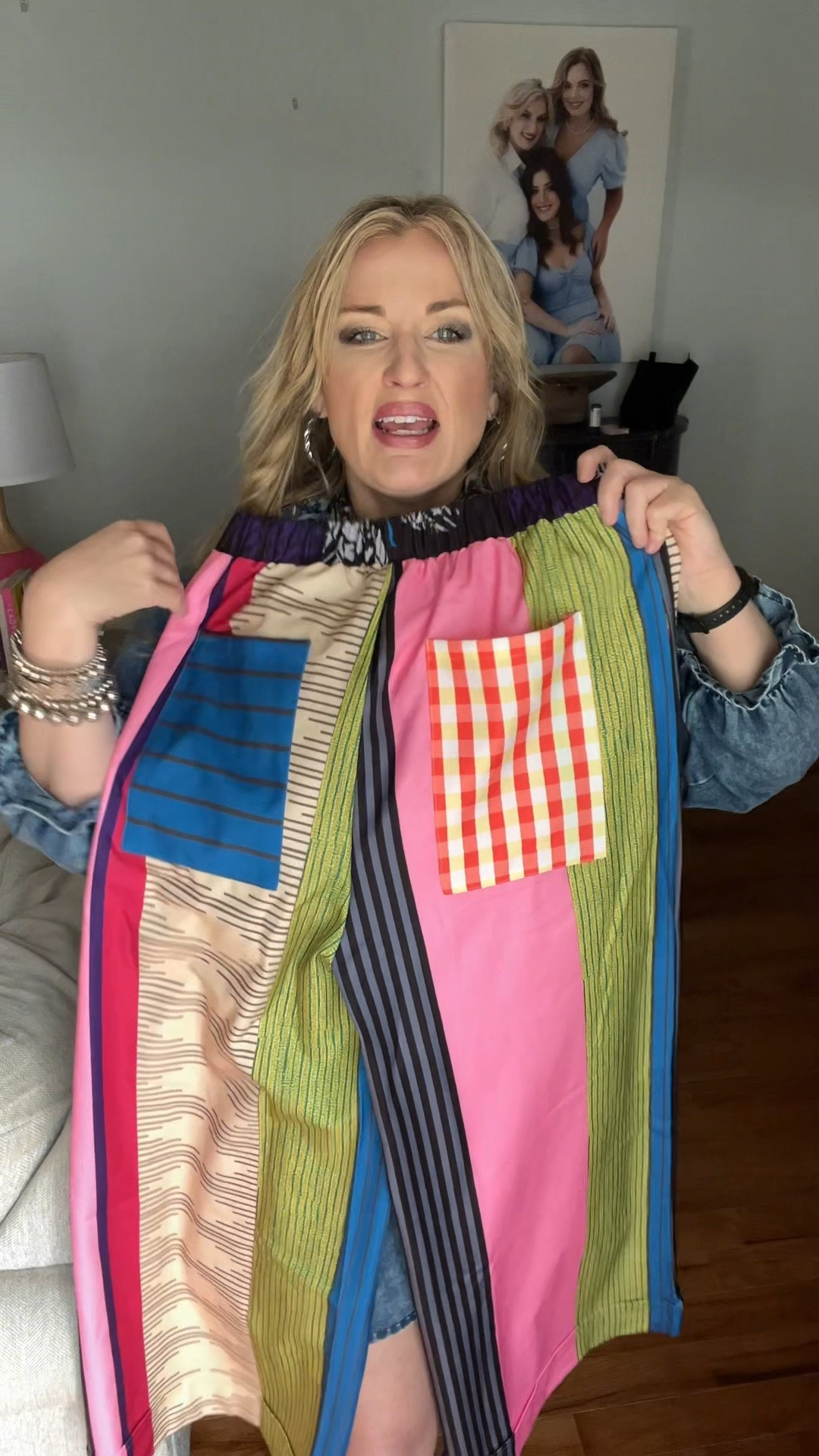 Striped wide leg pull on pants casual or professional 

#LTKootd #LTKmomlife #LTKMidsize