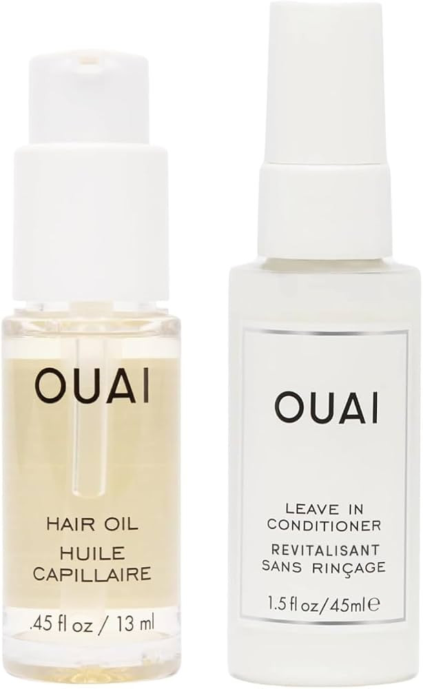 OUAI Leave In Conditioner Travel Size & Hair Oil Travel Size - Detangling Spray & Heat Protectant... | Amazon (US)