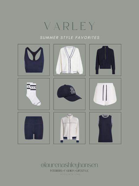 Varley new summer arrivals! I’m loving the dark navy blue and white combination for the summer months. I absolutely adore these finds. 

#LTKFitness #LTKStyleTip