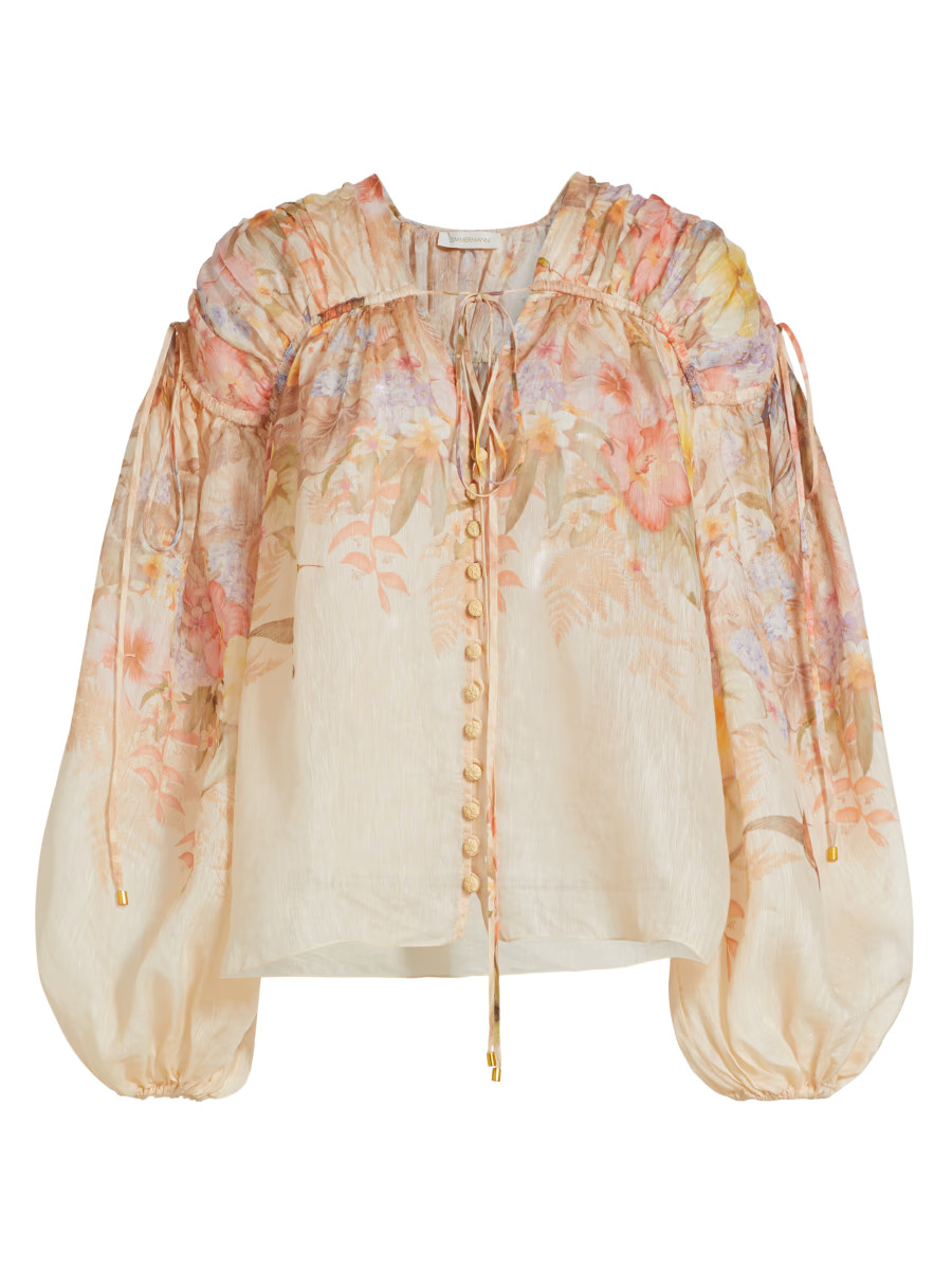 Drawn Floral Blouse | Saks Fifth Avenue