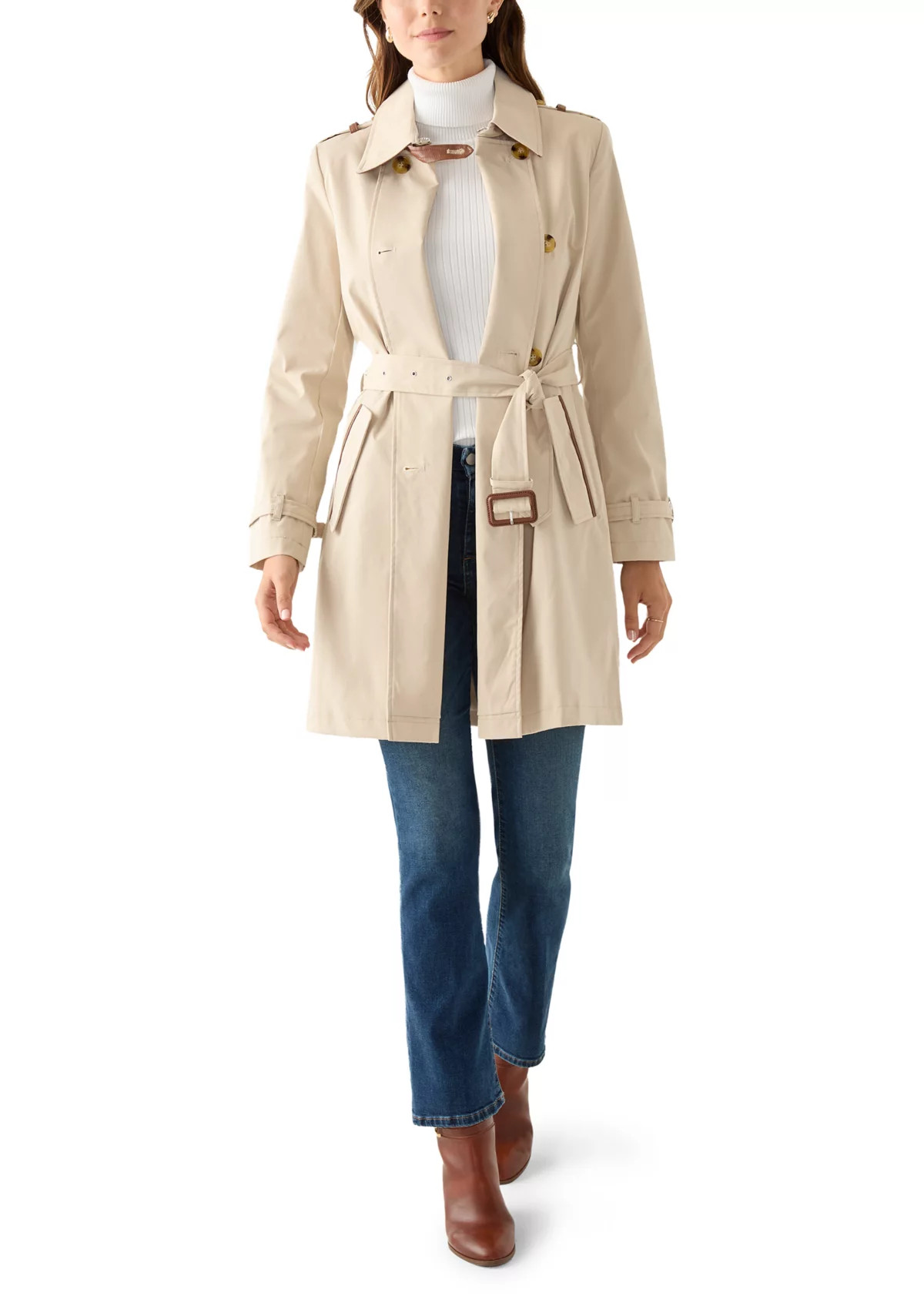 Women's Fine Twill Trench Coat | Belk