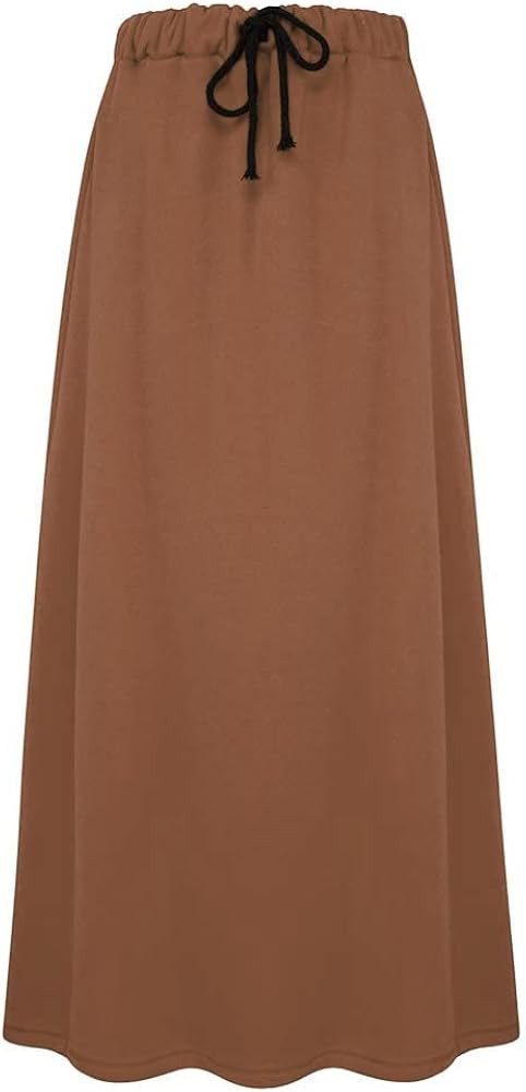 IDEALSANXUN Fleece Lined Long Skirts for Womens Elastic Waist Aline Warm Winter Skirts with Pocke... | Amazon (US)