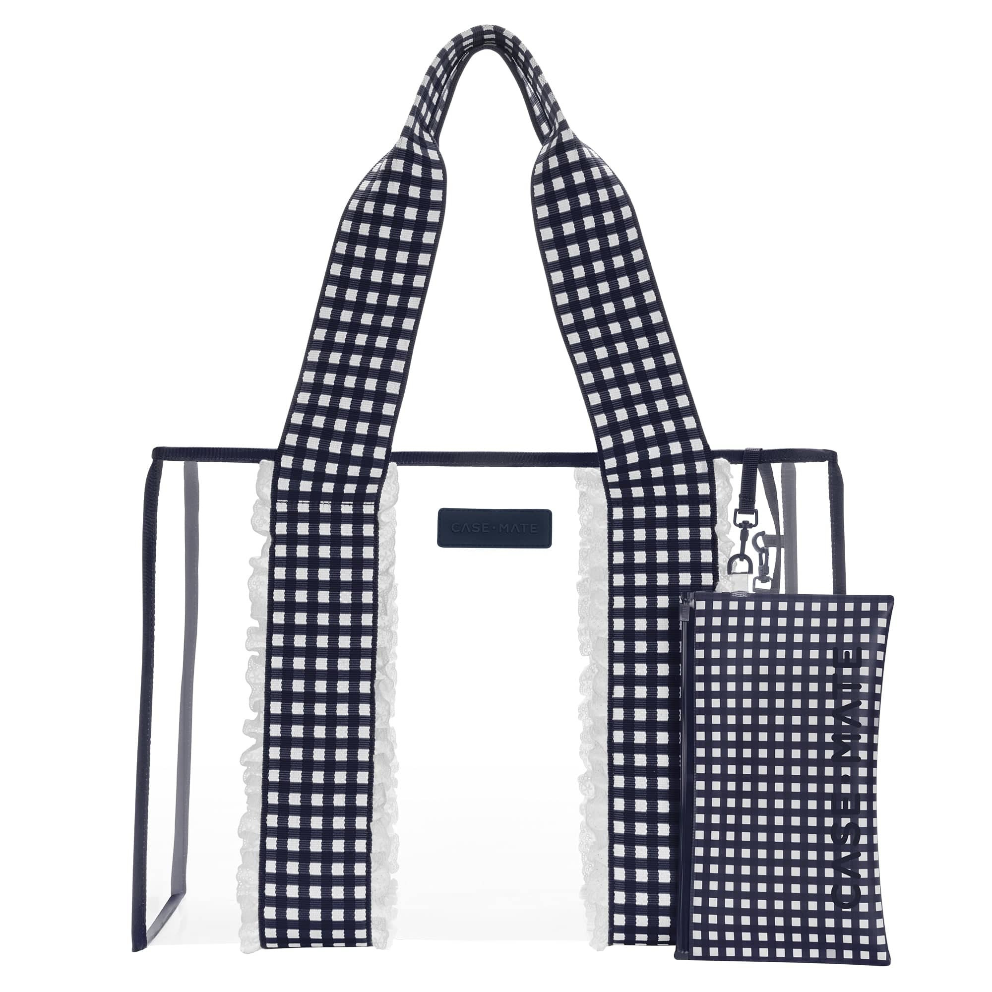 Jelly Tote Bag Navy Gingham | Case-Mate