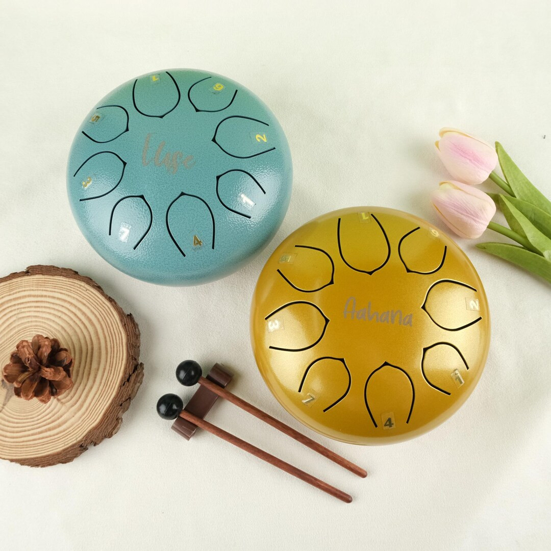 Personalized 8-note Tongue Drum With Sticks and Drum Bag, Custom Metal Drum in 16 Colors, Meditat... | Etsy (US)