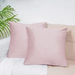 PHF Velvet Euro Sham 26"x 26", 2 Pack Super Soft Cozy European Pillow Covers, Decorative Euro Thr... | Amazon (US)