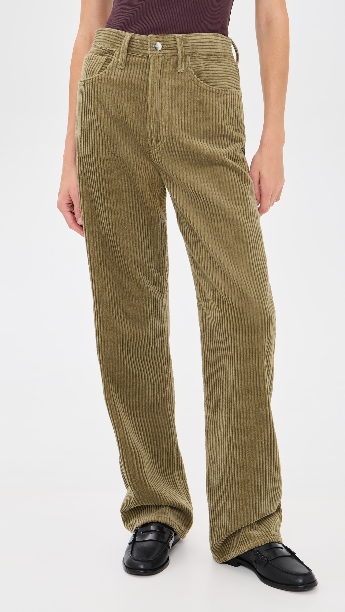 AGOLDE Vintage Loose Corduroy Pants French Khaki 32 | Shopbop