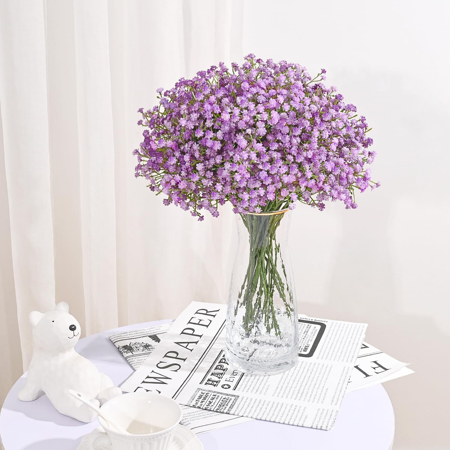 MARTINE MALL Babys Breath Artificial Flowers, 10 PCS Purple Baby Breath Flowers Artificial Bulk, ... | Amazon (US)