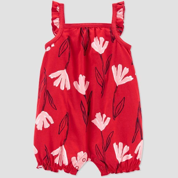 Baby Girls' Floral Romper - Just One You® made by carter's Pink/Red | Target