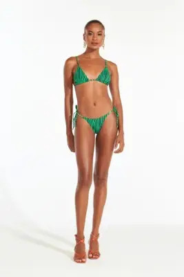 Biquini Asa Delta Cortina Smk Verde Médio | Dafiti (BR)