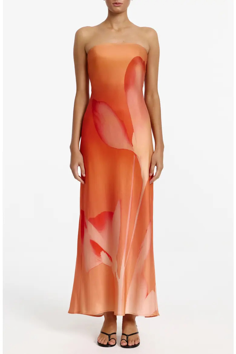 Mora Floral Print Strapless Dress (Women) | Nordstrom | Nordstrom