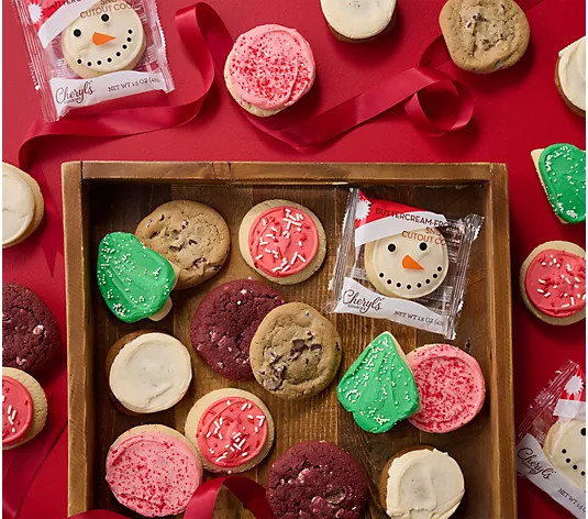 SH 12/8 Cheryl's 30 Pc Holiday Cutout Cookie Assortment - QVC.com | QVC