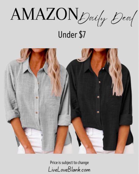 Amazon daily deals
Amazon fashion 
#ltku
Summer blouse only $7
Prices subject to change
Commissionable link 

#LTKSaleAlert #LTKFindsUnder50 #LTKStyleTip
